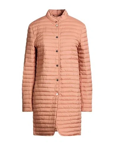 Moorer Woman Puffer Salmon Pink Size 6 Polyamide, Polyurethane In Orange