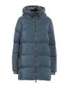 Moorer Woman Puffer Slate Blue Size 10 Polyamide, Polyester