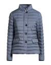 Moorer Woman Puffer Slate Blue Size 10 Polyamide, Polyurethane