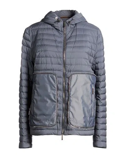 Moorer Woman Puffer Slate Blue Size 12 Polyester