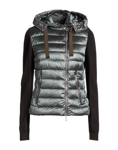 Moorer Woman Puffer Slate Blue Size 4 Polyamide