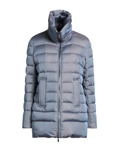 Moorer Woman Puffer Slate Blue Size 4 Polyamide