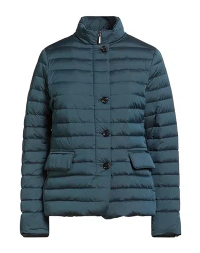 Moorer Woman Puffer Slate Blue Size 4 Polyamide, Polyurethane