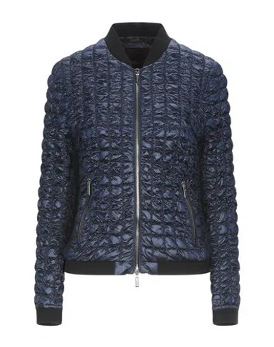Moorer Woman Puffer Slate Blue Size 6 Polyamide