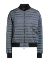 Moorer Woman Puffer Slate Blue Size 8 Polyamide, Polyester In Blue