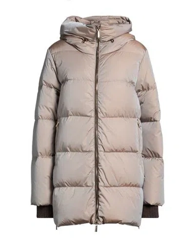 Moorer Woman Puffer Taupe Size 10 Polyamide In Gray