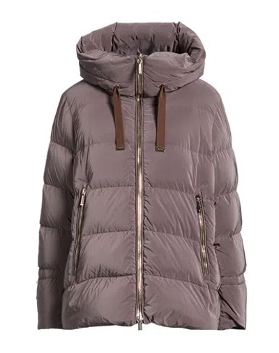 Moorer Woman Puffer Taupe Size 8 Polyamide, Polyester In Grey