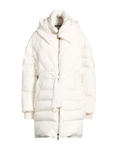 Moorer Woman Puffer White Size 6 Polyester In Neutral