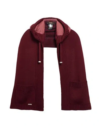 Moorer Woman Scarf Brick Size - Polyester In Burgundy