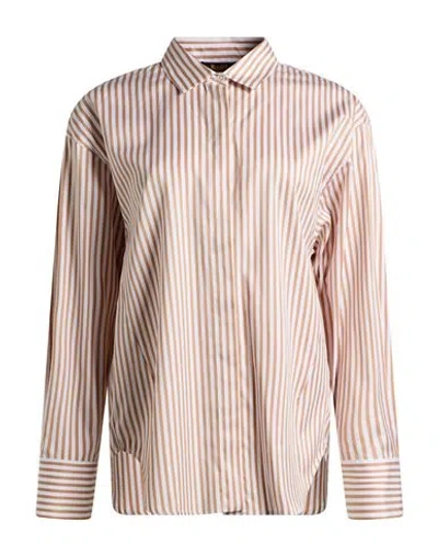 Moorer Woman Shirt Beige Size 4 Cotton, Lyocell