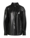 Moorer Woman Shirt Black Size 4 Leather