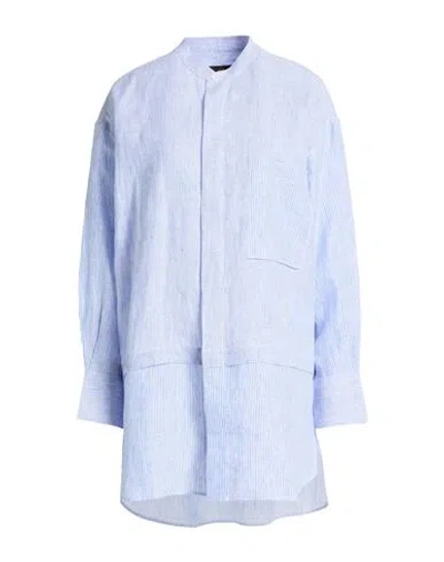 Moorer Woman Shirt Blue Size 4 Linen