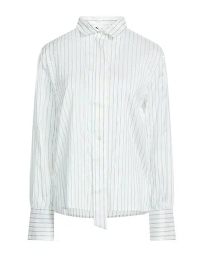 Moorer Woman Shirt Light Blue Size 4 Cotton, Silk