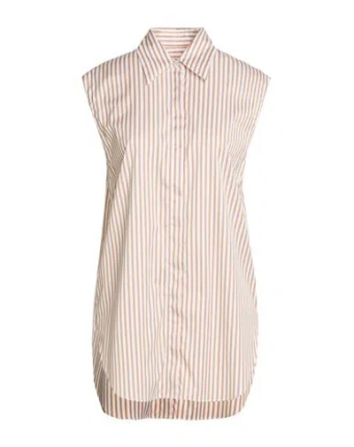Moorer Woman Shirt White Size 4 Cotton, Lyocell In Neutral