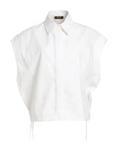 Moorer Woman Shirt White Size 6 Cotton, Linen