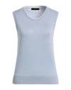 Moorer Woman Sweater Grey Size 10 Cashmere, Metallic Fiber, Silk In Gray