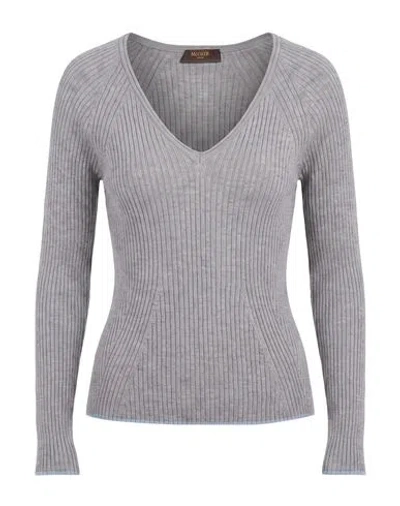 Moorer Woman Sweater Grey Size 4 Virgin Wool In Gray