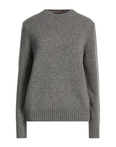 Moorer Woman Sweater Grey Size 8 Wool, Cashmere In Gray