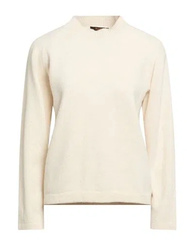 Moorer Woman Sweater Ivory Size 6 Wool, Cashmere In White