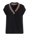 Moorer Woman Sweater Midnight Blue Size 4 Cotton, Silk, Cashmere In Blue