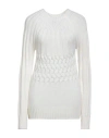 Moorer Woman Sweater White Size 10 Alpaca Wool, Polyamide, Virgin Wool In White