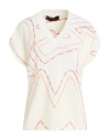 Moorer Woman Sweater White Size 4 Cotton In White
