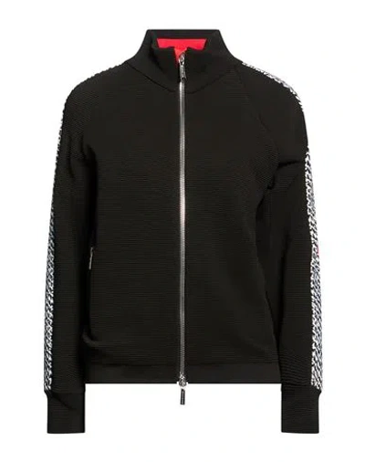 Moorer Woman Sweatshirt Black Size 4 Polypropylene, Polyamide, Elastane