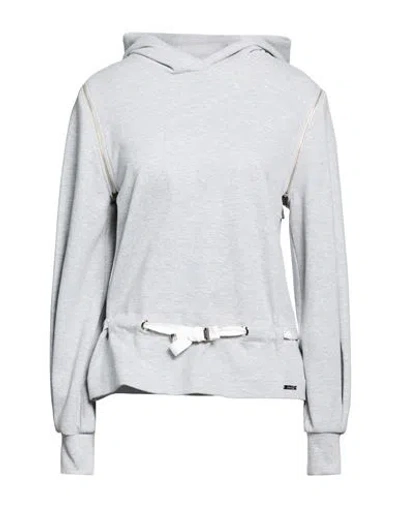 Moorer Woman Sweatshirt Grey Size 4 Cotton, Cashmere, Polyamide In Gray