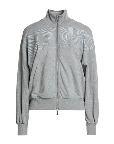 Moorer Woman Sweatshirt Light Grey Size 12 Cotton In Gray