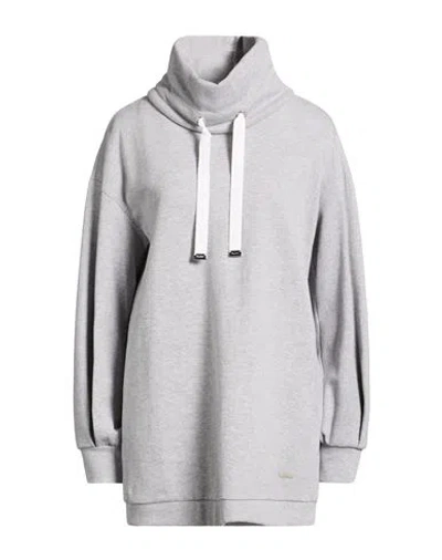 Moorer Woman Sweatshirt Light Grey Size 4 Cotton, Cashmere, Polyamide In Gray