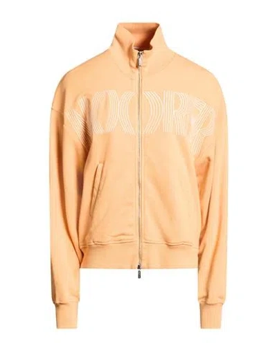 Moorer Woman Sweatshirt Mandarin Size 4 Cotton In Orange