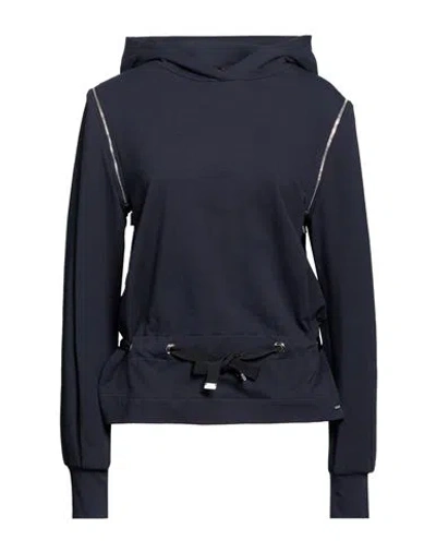 Moorer Woman Sweatshirt Midnight Blue Size 4 Cotton, Elastane