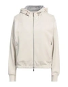 Moorer Woman Sweatshirt Off White Size 8 Cotton, Cashmere, Polyamide In Off White
