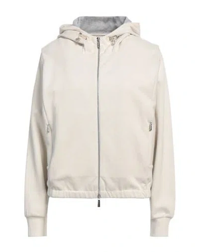 Moorer Woman Sweatshirt Off White Size 8 Cotton, Cashmere, Polyamide