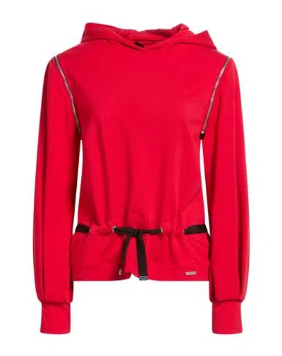 Moorer Woman Sweatshirt Red Size 4 Cotton, Elastane