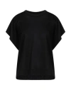 Moorer Woman T-shirt Black Size 0 Cotton