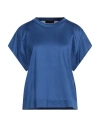 Moorer Woman T-shirt Blue Size 8 Cotton