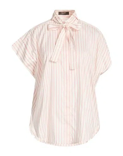 Moorer Woman Top Orange Size 4 Cotton, Silk In Pink