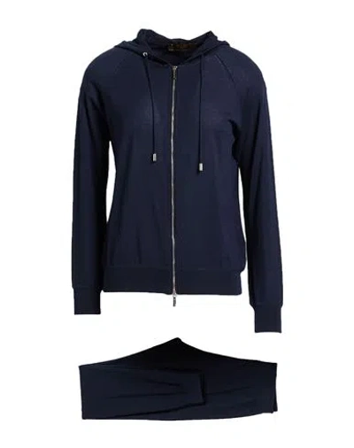 Moorer Woman Tracksuit Midnight Blue Size 6 Wool, Silk, Cashmere