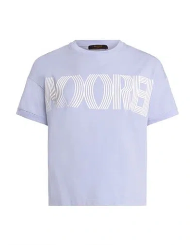 Moorer Woman T-shirt Lilac Size 4 Cotton, Elastane In Purple