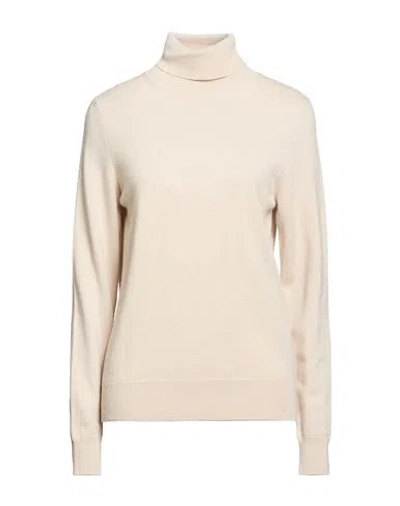 Moorer Woman Turtleneck Beige Size 6 Cashmere In Neutral