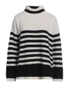 Moorer Woman Turtleneck Black Size 4 Virgin Wool, Silk, Cashmere