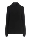 Moorer Woman Turtleneck Black Size 6 Wool, Polyester, Cashmere, Elastane