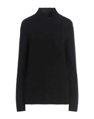 Moorer Woman Turtleneck Black Size 6 Wool, Polyester, Cashmere, Elastane