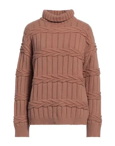 Moorer Woman Turtleneck Blush Size 4 Virgin Wool, Cashmere