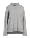 Moorer Woman Turtleneck Grey Size 8 Cashmere