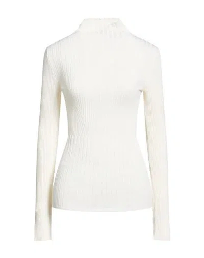 Moorer Woman Turtleneck Ivory Size 4 Wool, Silk, Cashmere In White