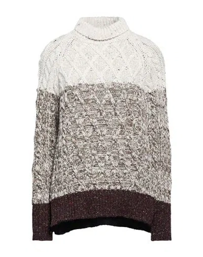 Moorer Woman Turtleneck Light Grey Size 4 Wool, Cashmere, Polyester In Gray