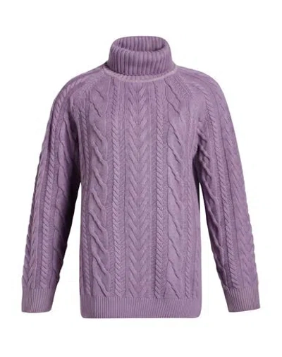 Moorer Woman Turtleneck Lilac Size 4 Cashmere In Purple