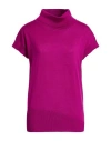 Moorer Woman Turtleneck Mauve Size 4 Wool, Silk, Cashmere In Purple